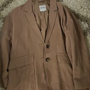 Madewell Blazer Jacket in Dusty Rose Brown